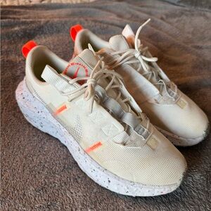 Nike Off-White and Neon Orange Sneakers